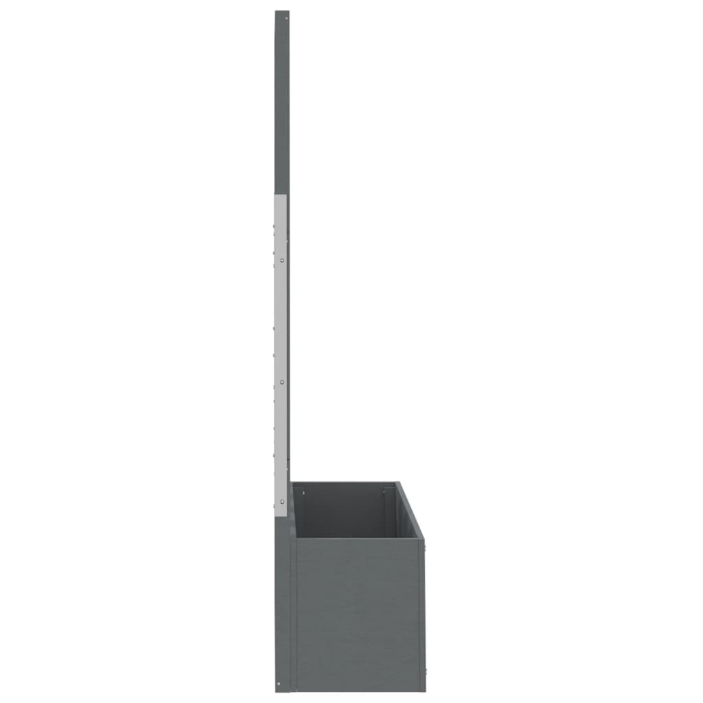 Sadilice s rešetkom 2 kom sive 65 x 33 x 135 cm WPC