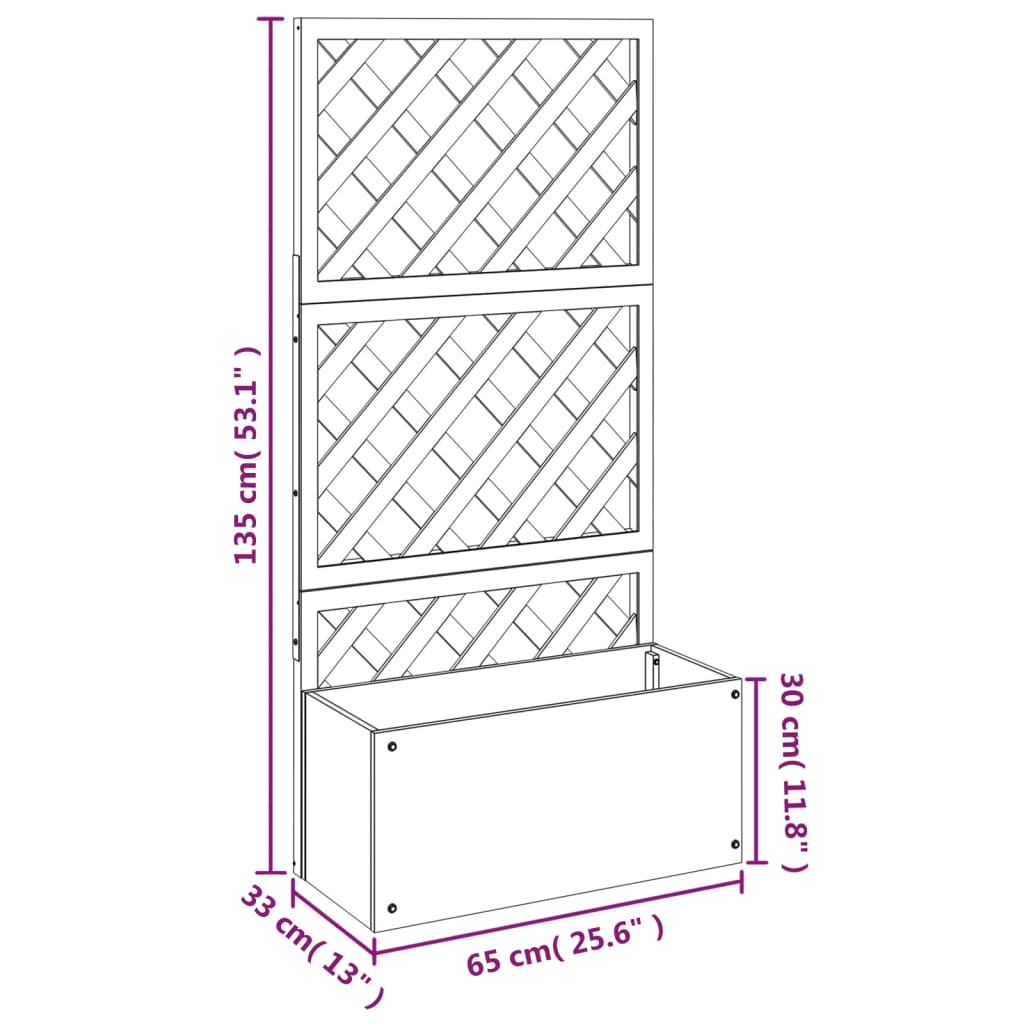 Sadilice s rešetkom 2 kom sive 65 x 33 x 135 cm WPC