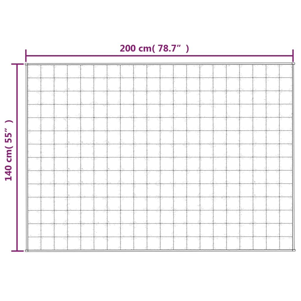 Teška deka plava 140x200 cm 10 kg od tkanine