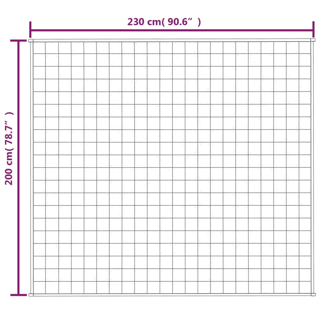 Teška deka svijetla krem 200x230 cm 13 kg od tkanine