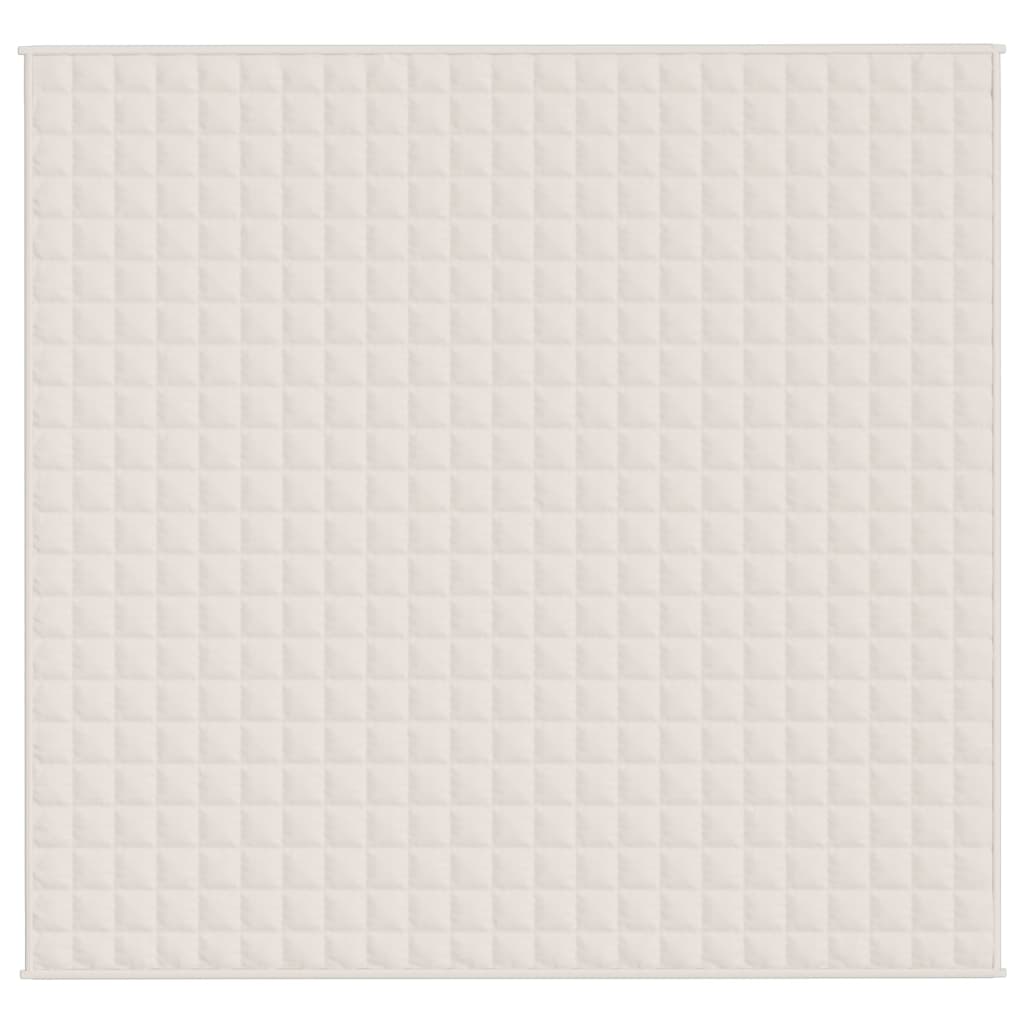 Teška deka svijetla krem 220x230 cm 11 kg od tkanine