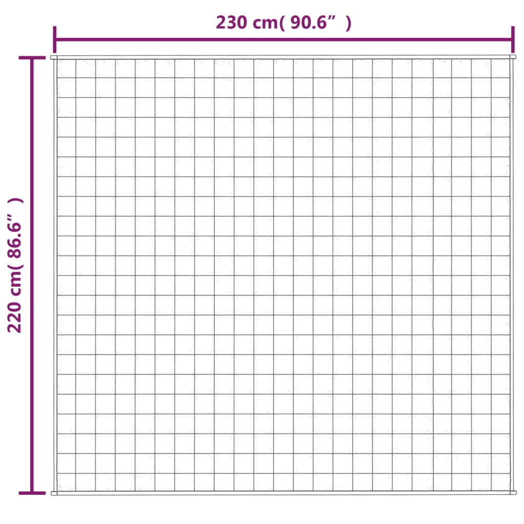 Teška deka siva 220x230 cm 15 kg od tkanine