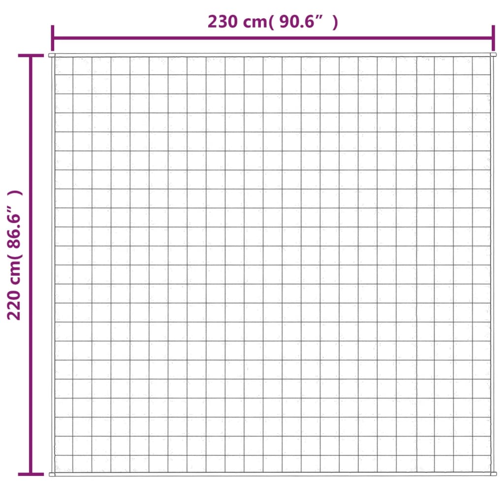 Teška deka plava 220x230 cm 11 kg od tkanine