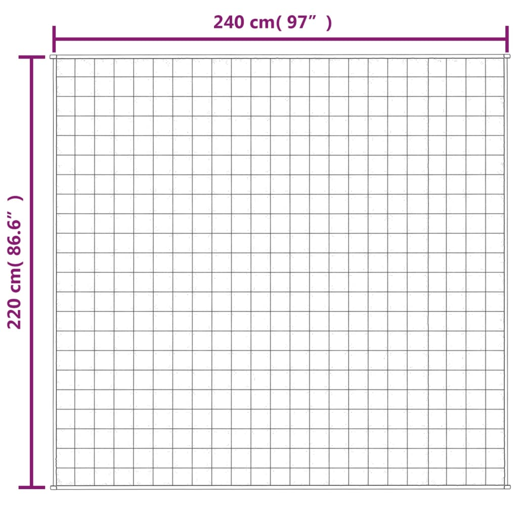 Teška deka plava 220x240 cm 15 kg od tkanine
