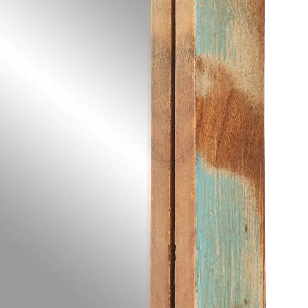 Ogledalo 70 x 50 cm od masivnog obnovljenog drva i stakla