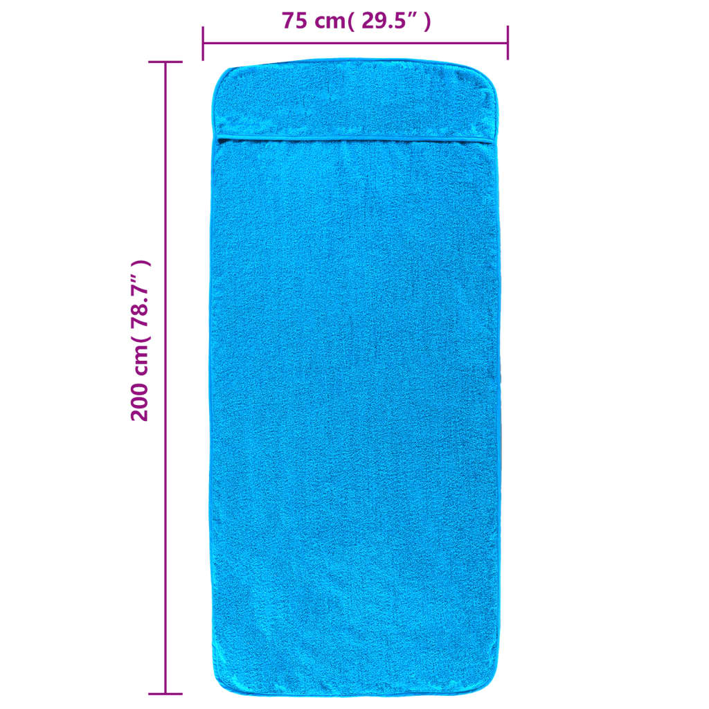 Ručnici za plažu 2 kom tirkizni 75 x 200 cm od tkanine 400 GSM