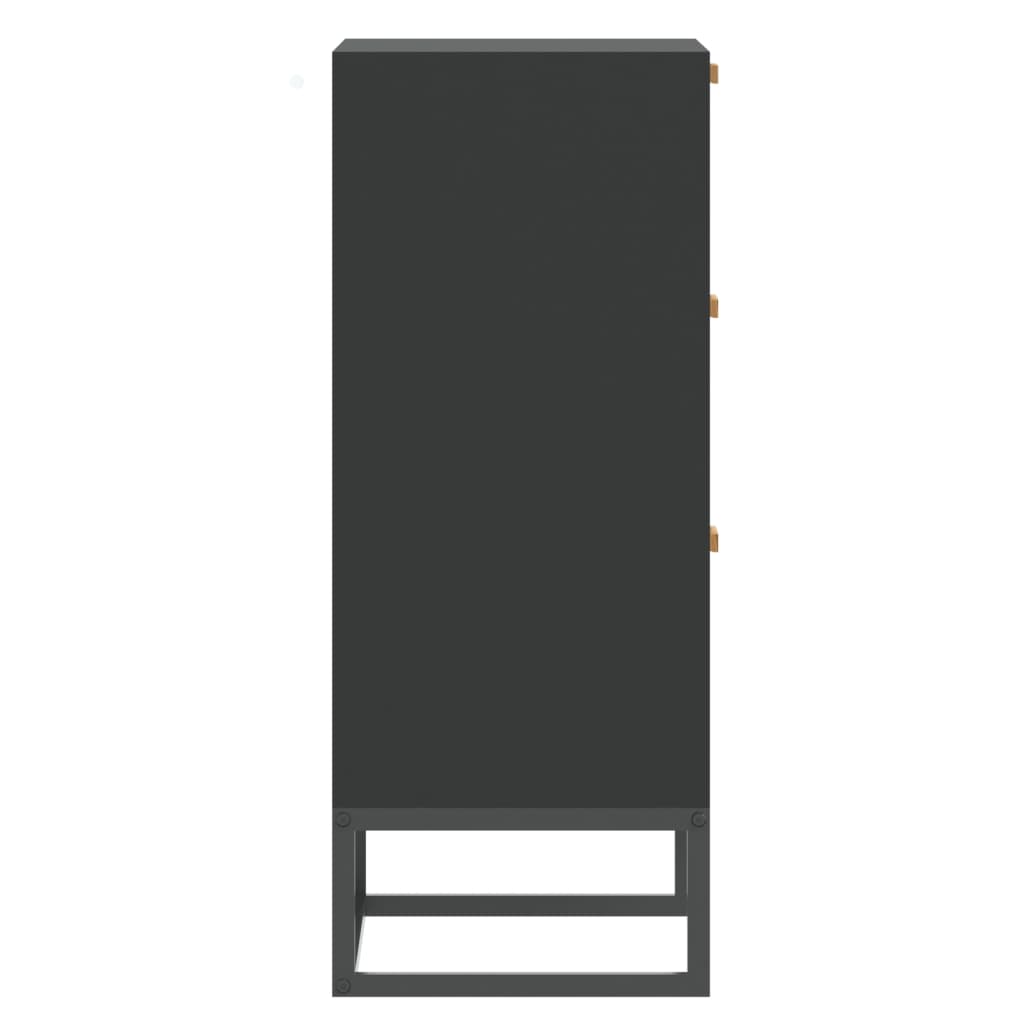 Komoda crna 60 x 30 x 75 cm od konstruiranog drva