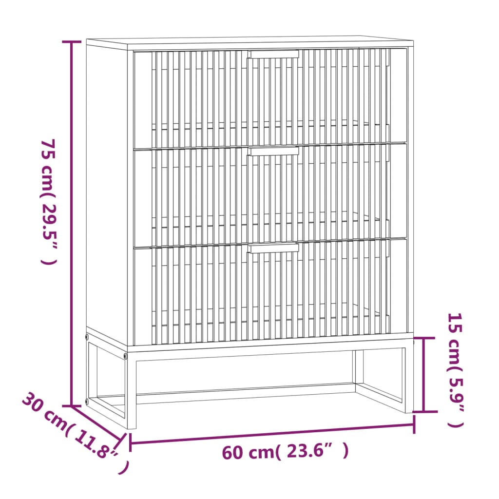 Komoda 60 x 30 x 75 cm od konstruiranog drva