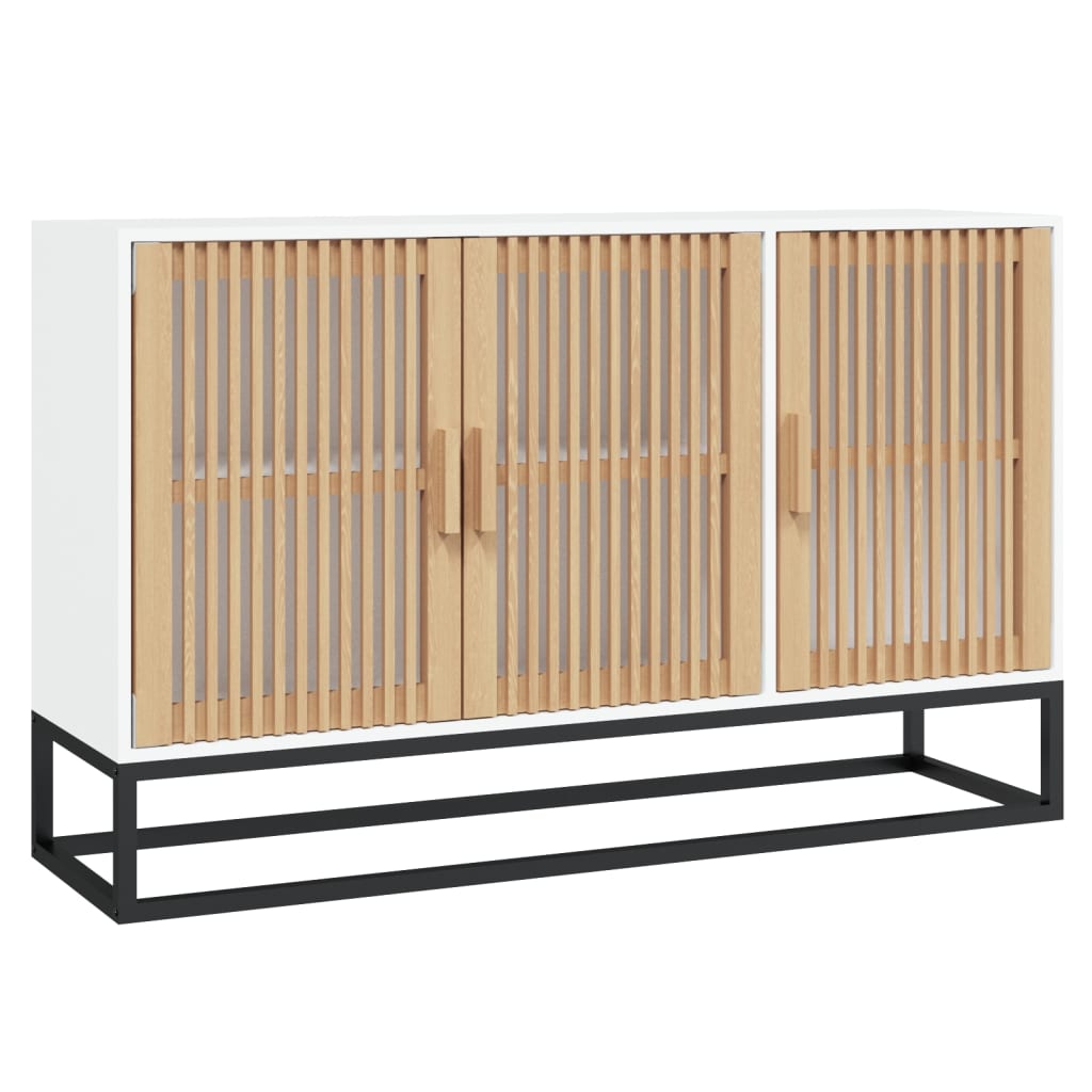 Komoda bijela 105 x 30 x 65 cm od konstruiranog drva