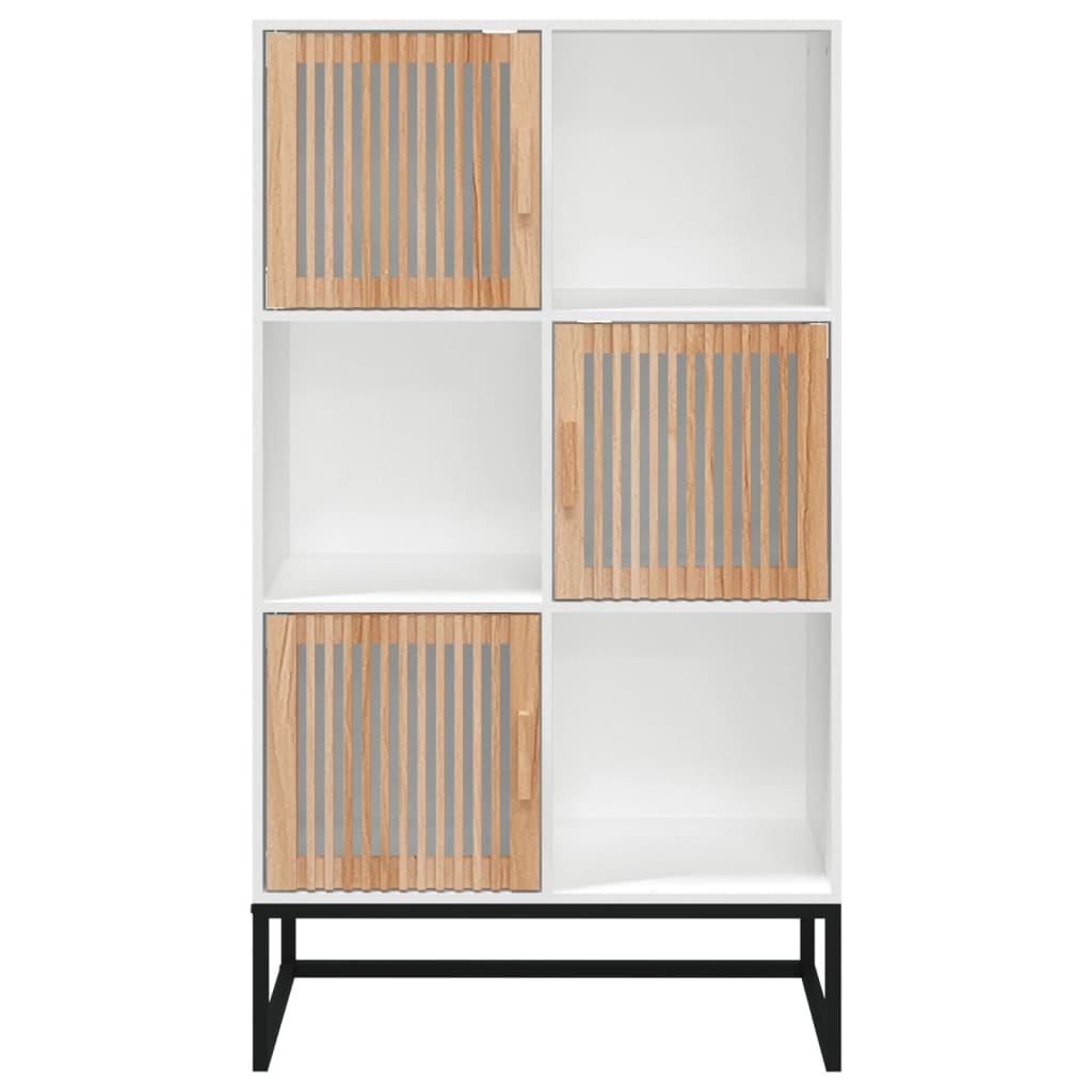 Visoka komoda bijela 70 x 35 x 125 cm od konstruiranog drva