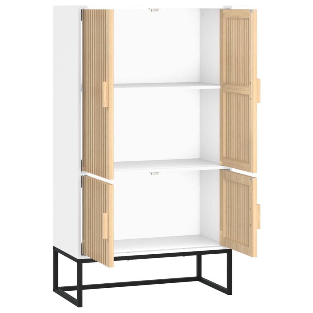 Visoka komoda bijela 70 x 35 x 125 cm od konstruiranog drva