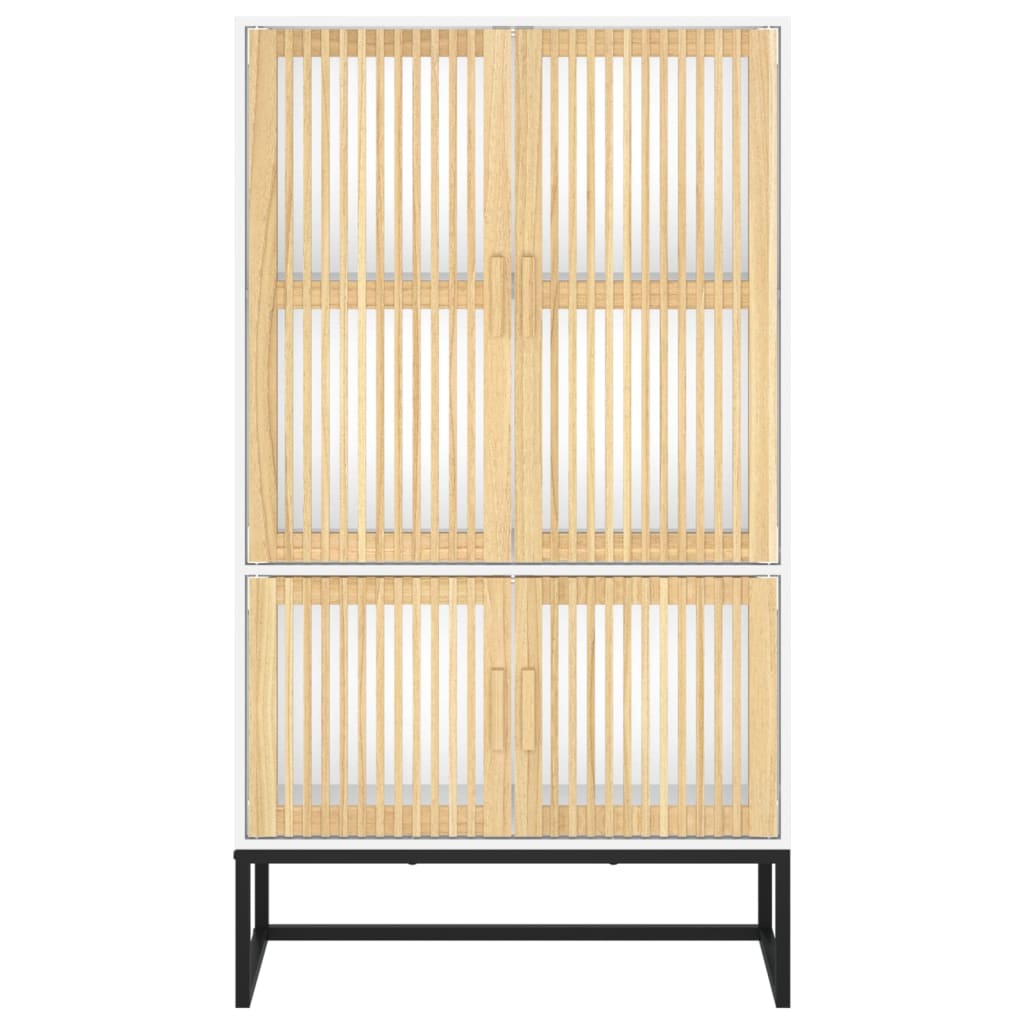 Visoka komoda bijela 70 x 35 x 125 cm od konstruiranog drva