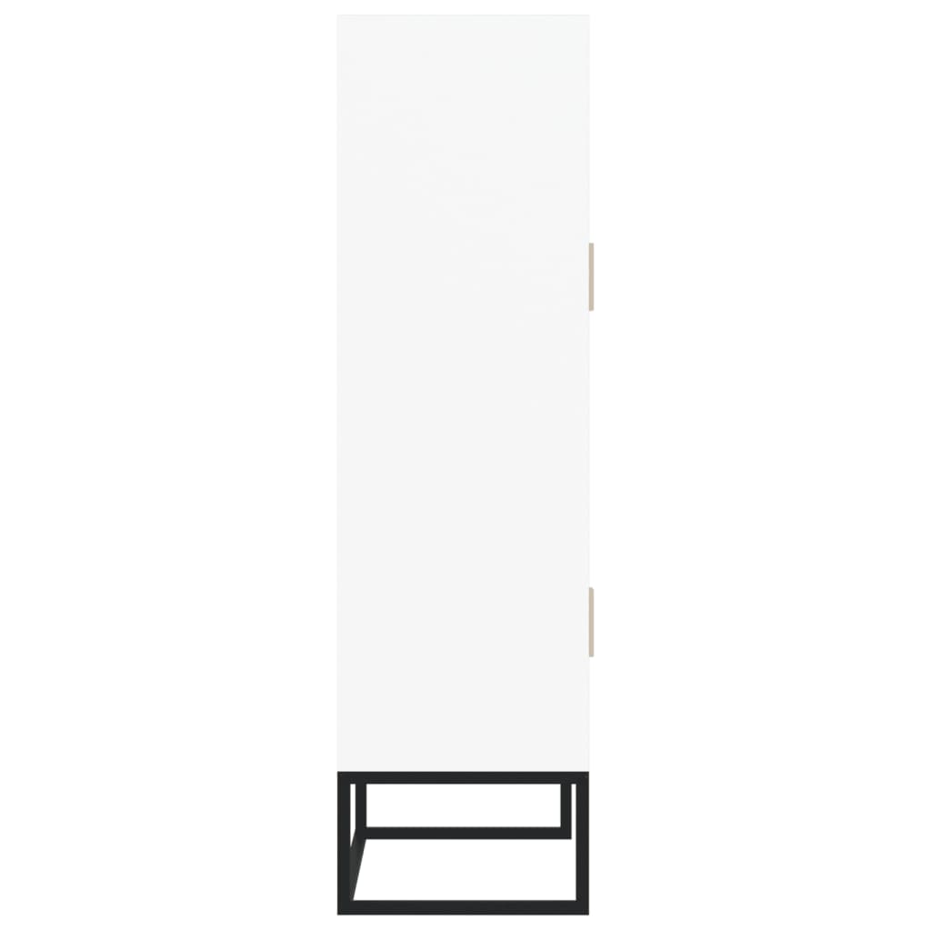 Visoka komoda bijela 70 x 35 x 125 cm od konstruiranog drva