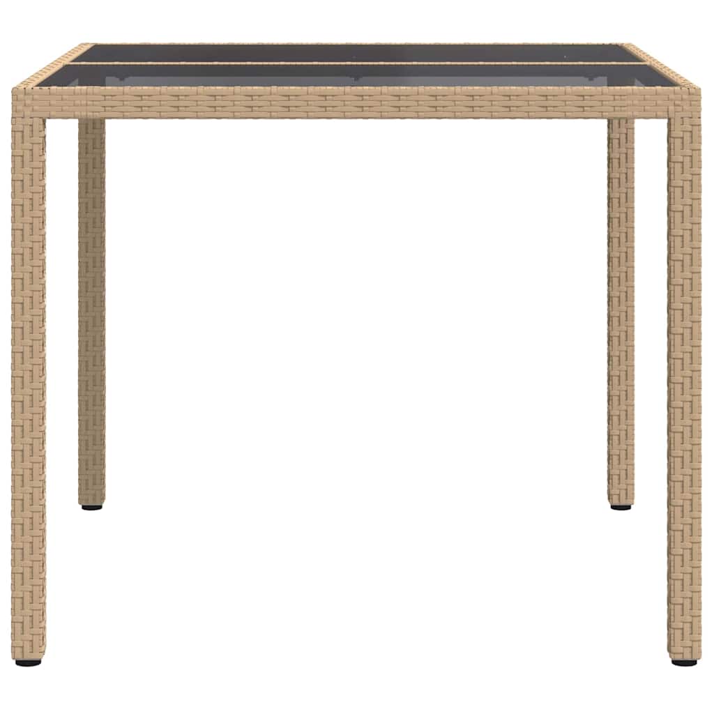 Stol za vrt Bež 90 x 90 x 75 cm poliratan