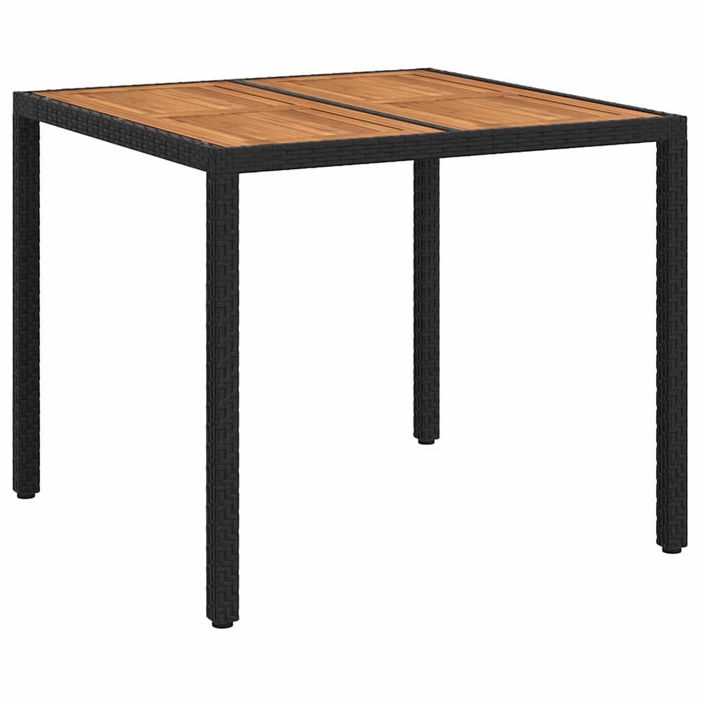Stol za vrt Crna 90 x 90 x 75 cm poliratan