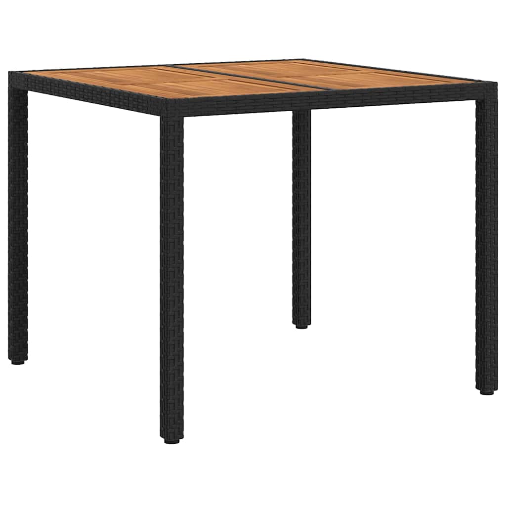 Stol za vrt Crna 90 x 90 x 75 cm poliratan