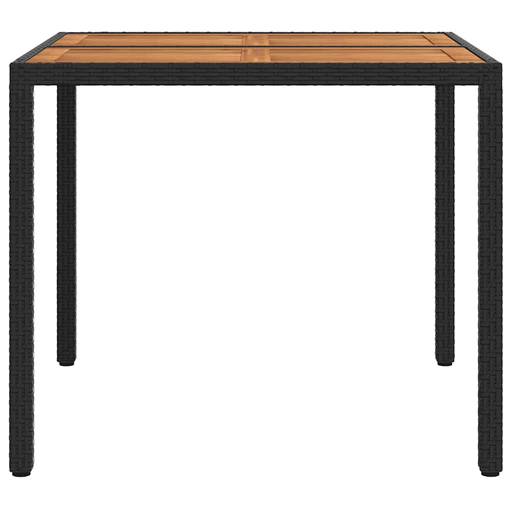Stol za vrt Crna 90 x 90 x 75 cm poliratan