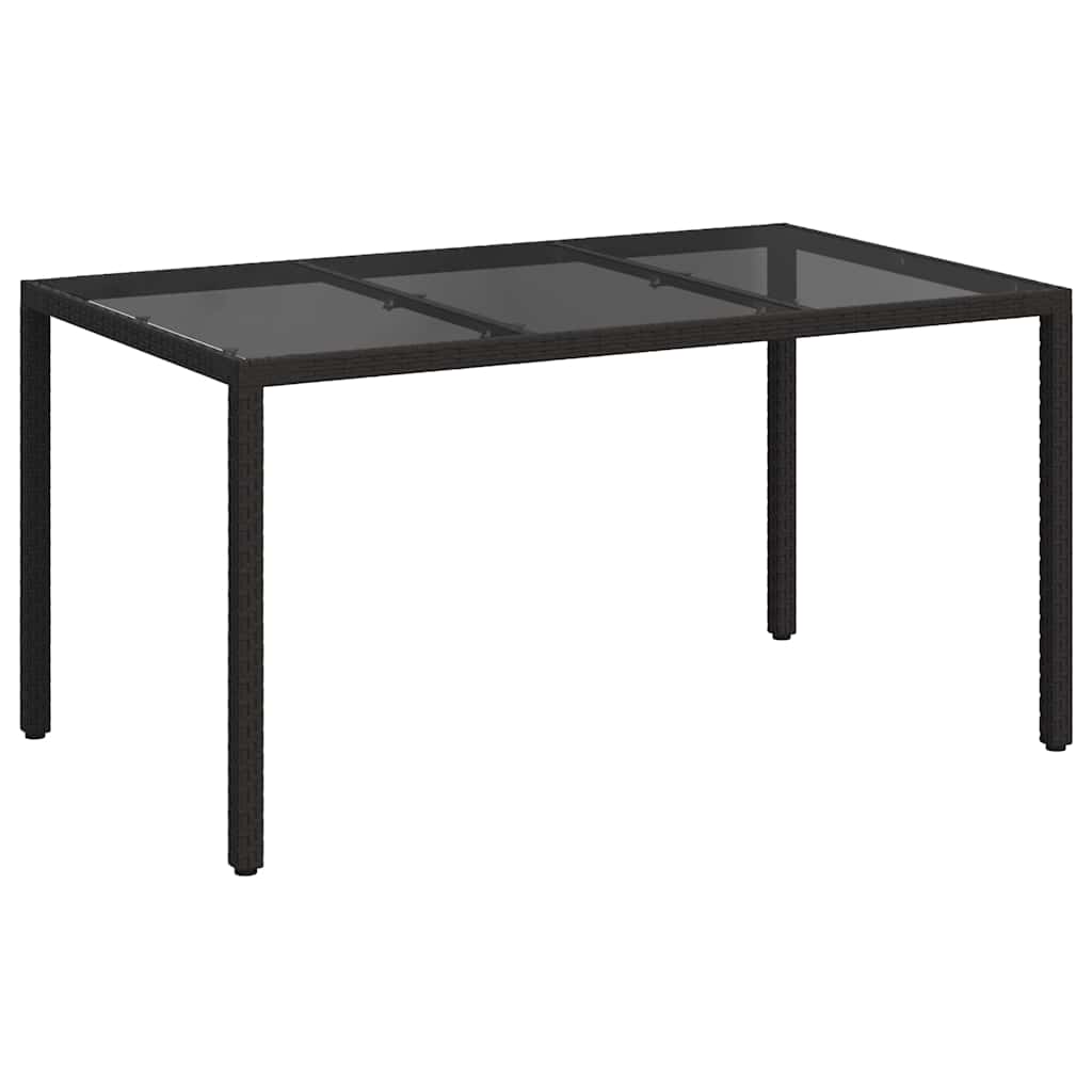 Stol za vrt Crna 150 x 90 x 75 cm poliratan
