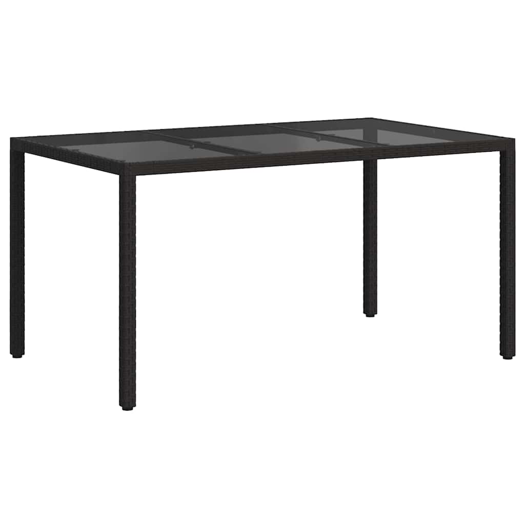 Stol za vrt Crna 150 x 90 x 75 cm poliratan