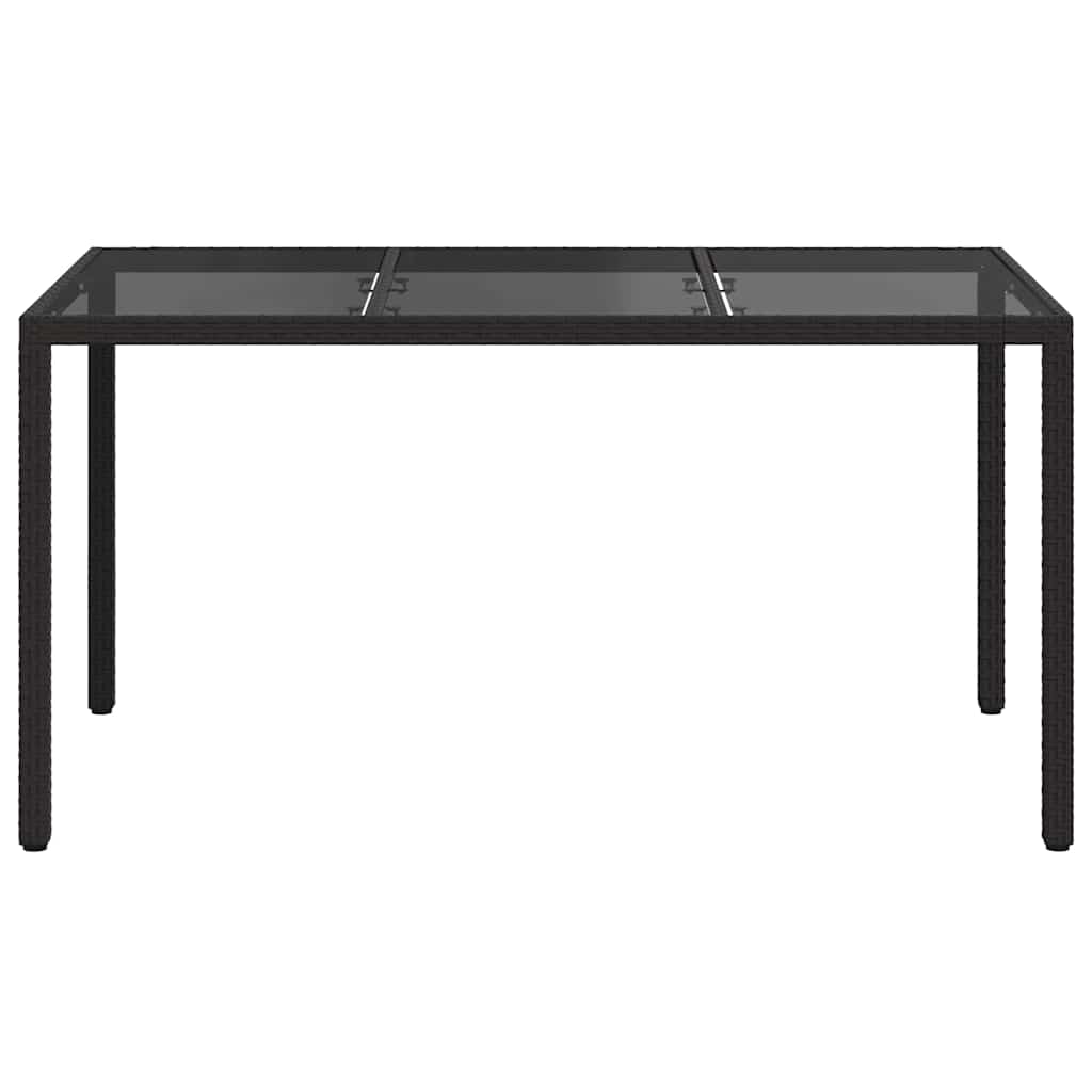 Stol za vrt Crna 150 x 90 x 75 cm poliratan