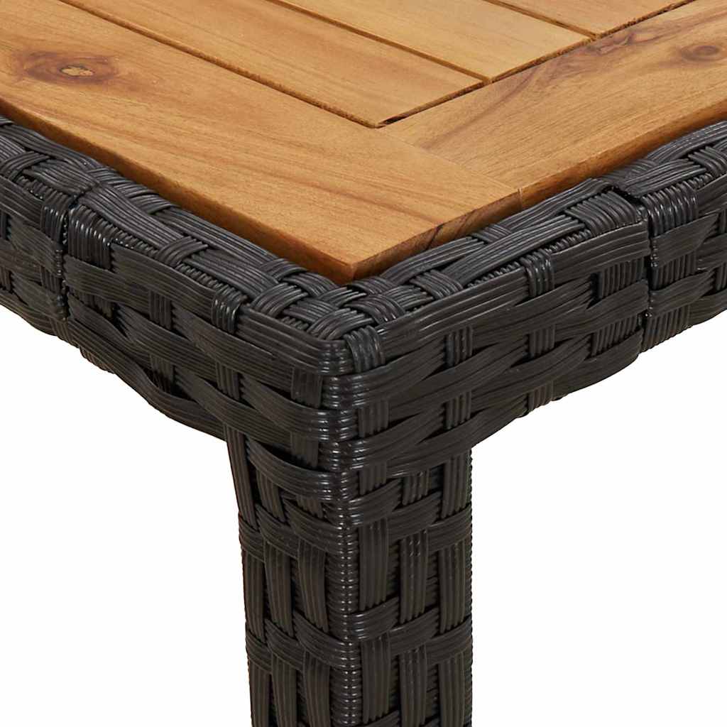 Stol za vrt Crna 150 x 90 x 75 cm poliratan
