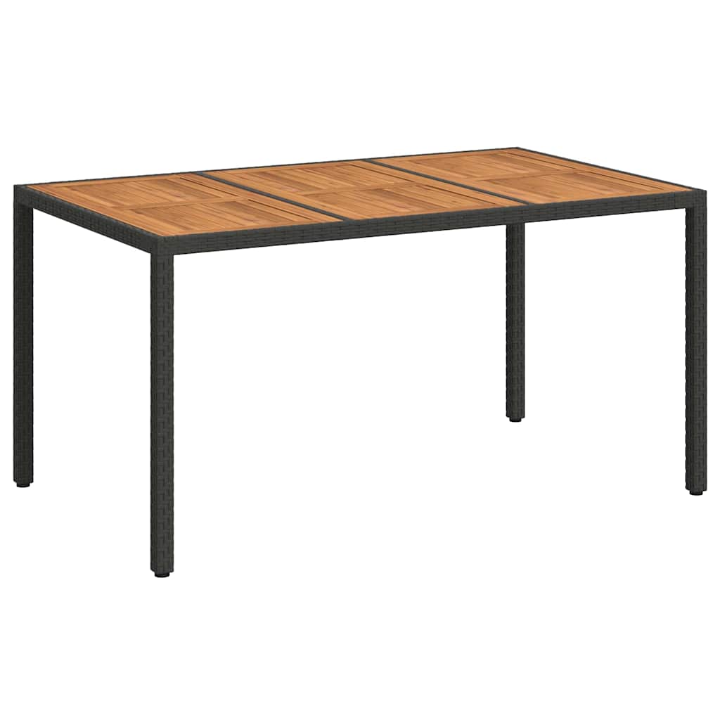 Stol za vrt Crna 150 x 90 x 75 cm poliratan