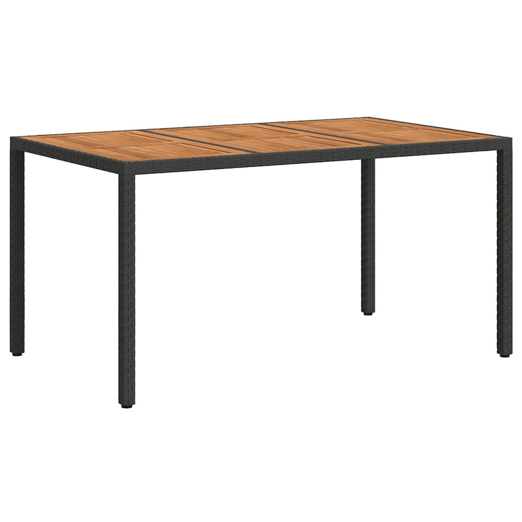 Stol za vrt Crna 150 x 90 x 75 cm poliratan