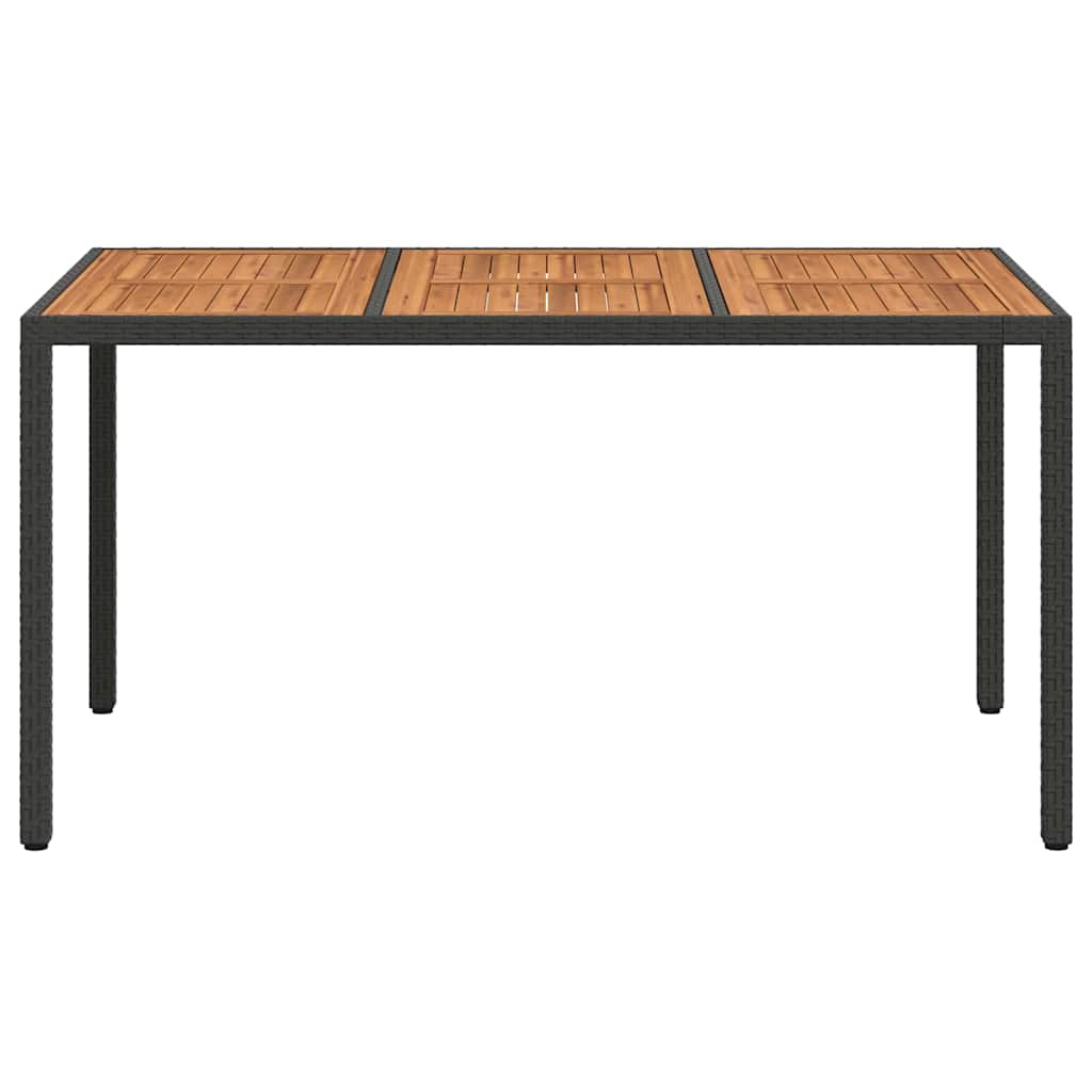 Stol za vrt Crna 150 x 90 x 75 cm poliratan
