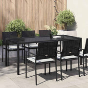 Stol za vrt Crna 190 x 90 x 75 cm poliratan