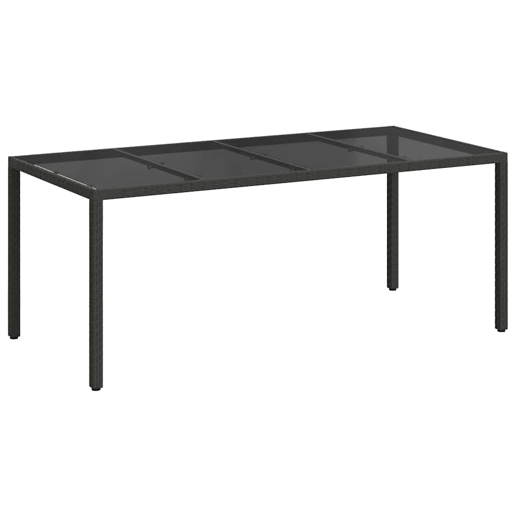 Stol za vrt Crna 190 x 90 x 75 cm poliratan