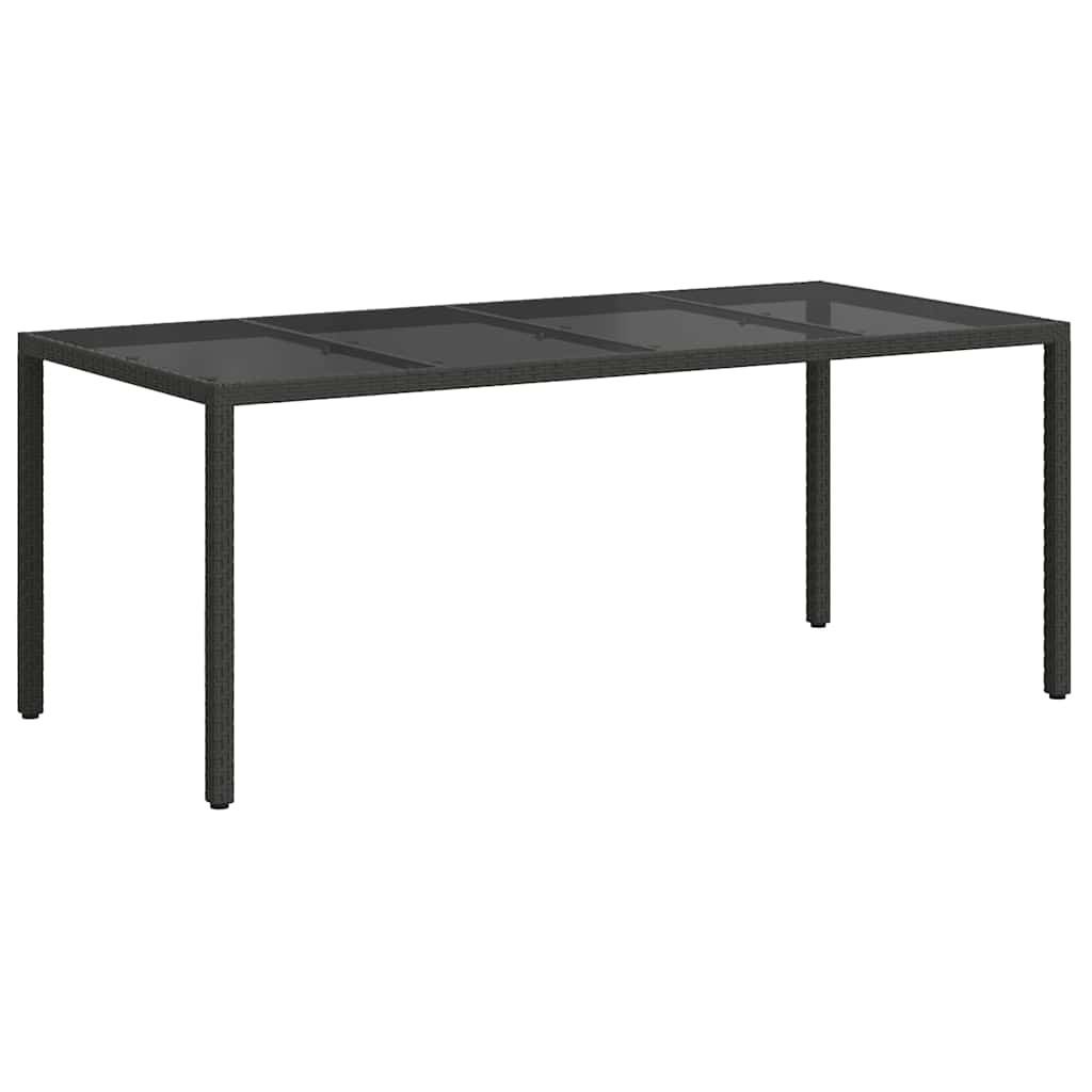 Stol za vrt Crna 190 x 90 x 75 cm poliratan