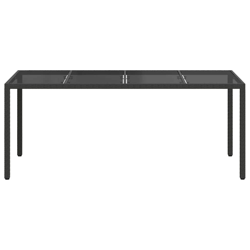 Stol za vrt Crna 190 x 90 x 75 cm poliratan