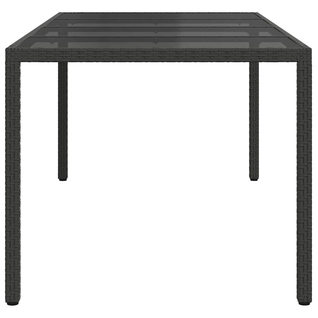 Stol za vrt Crna 190 x 90 x 75 cm poliratan