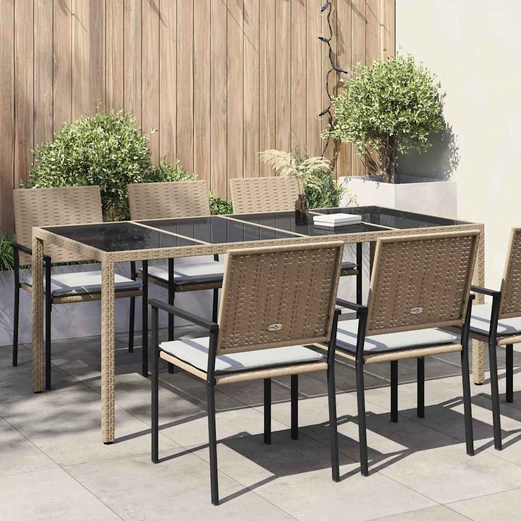 Stol za vrt Bež 190 x 90 x 75 cm poliratan