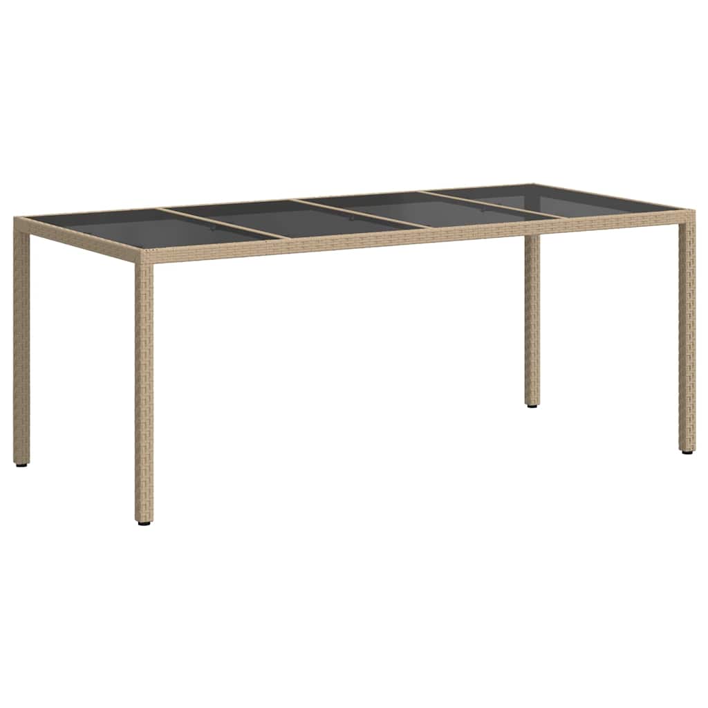 Stol za vrt Bež 190 x 90 x 75 cm poliratan
