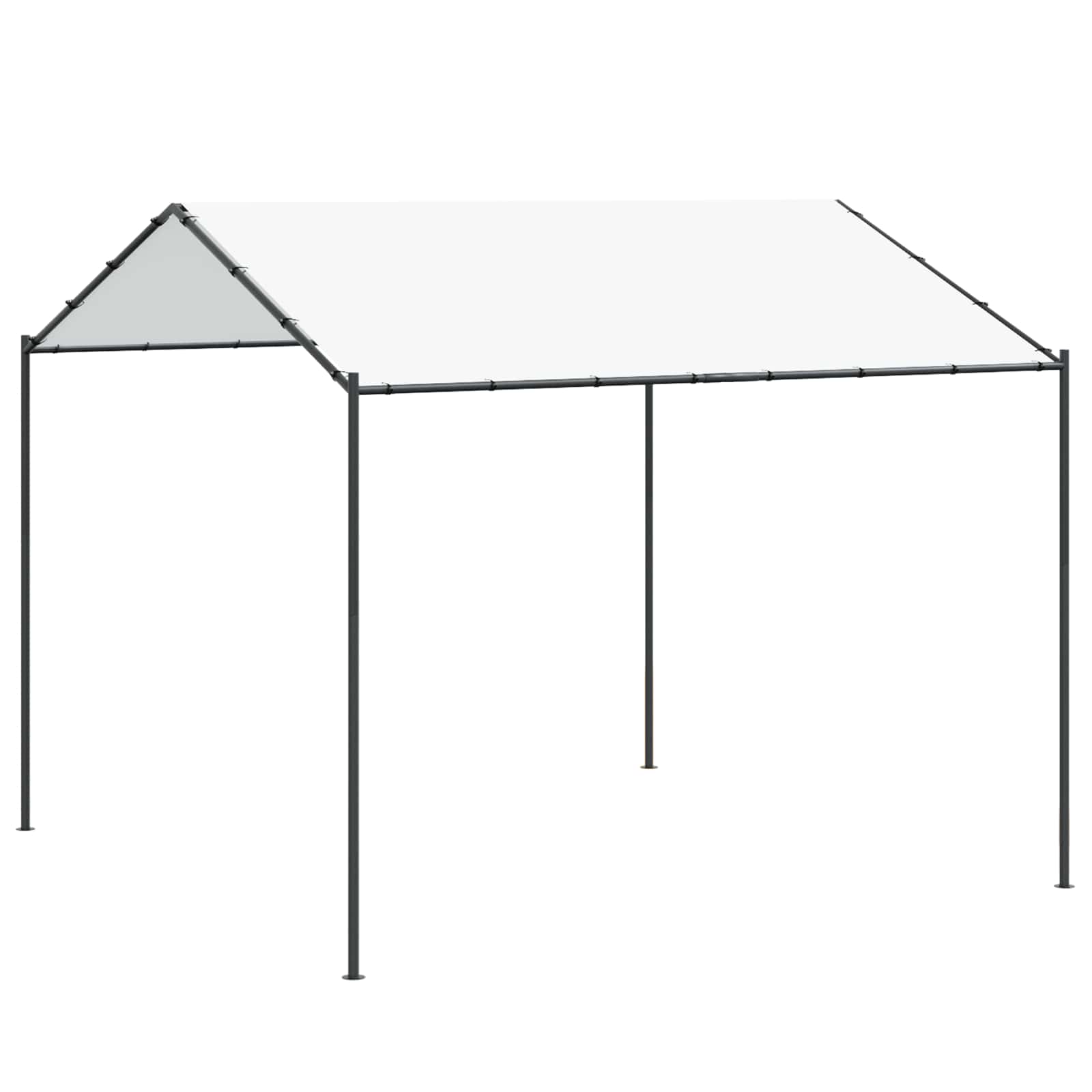 Gazebo Bijeli 4 x 4 x 2,6 m Čelik i poliester