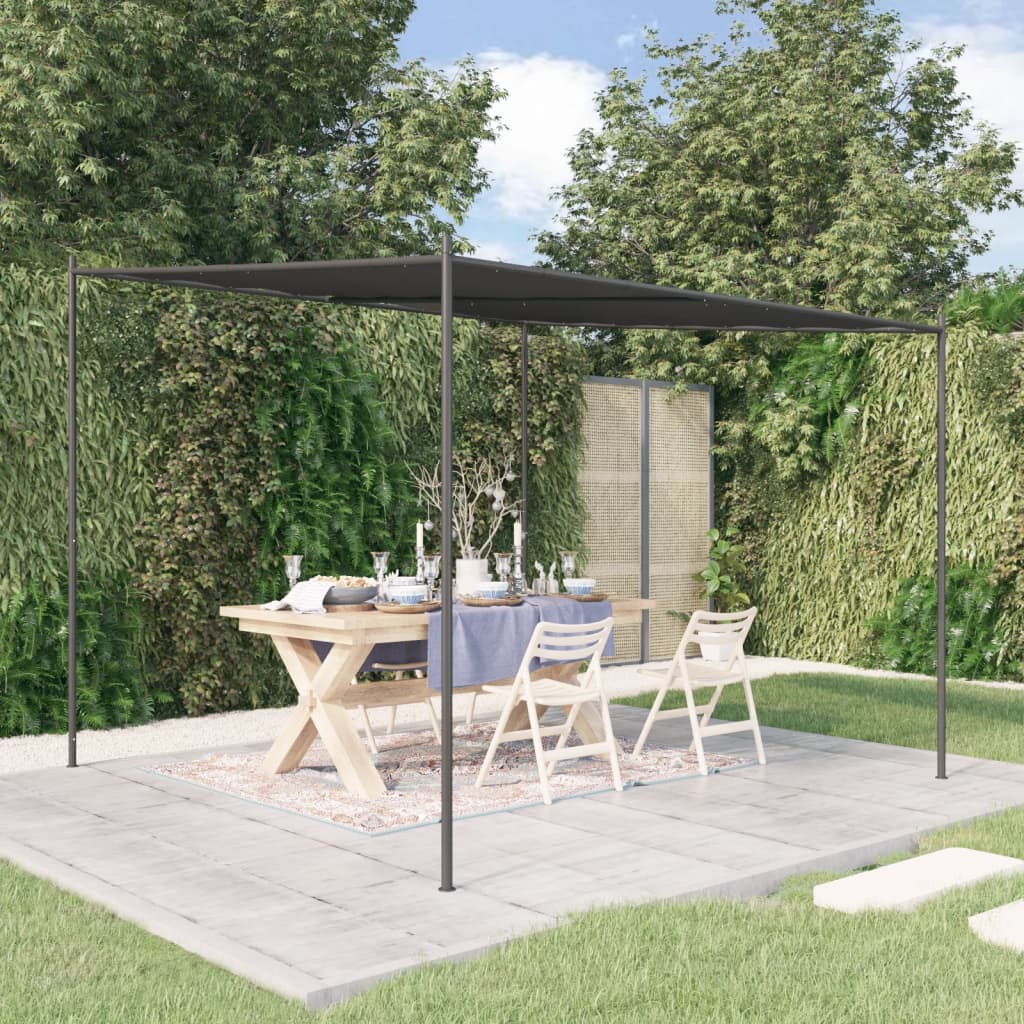 Sjenica antracit 180 g/m² od tkanine i čelika 3 x 3 m