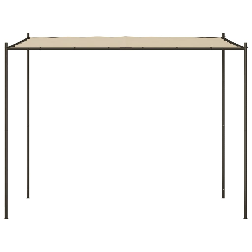 Sjenica bež 3 x 3 m 180 g/m² od tkanine i čelika