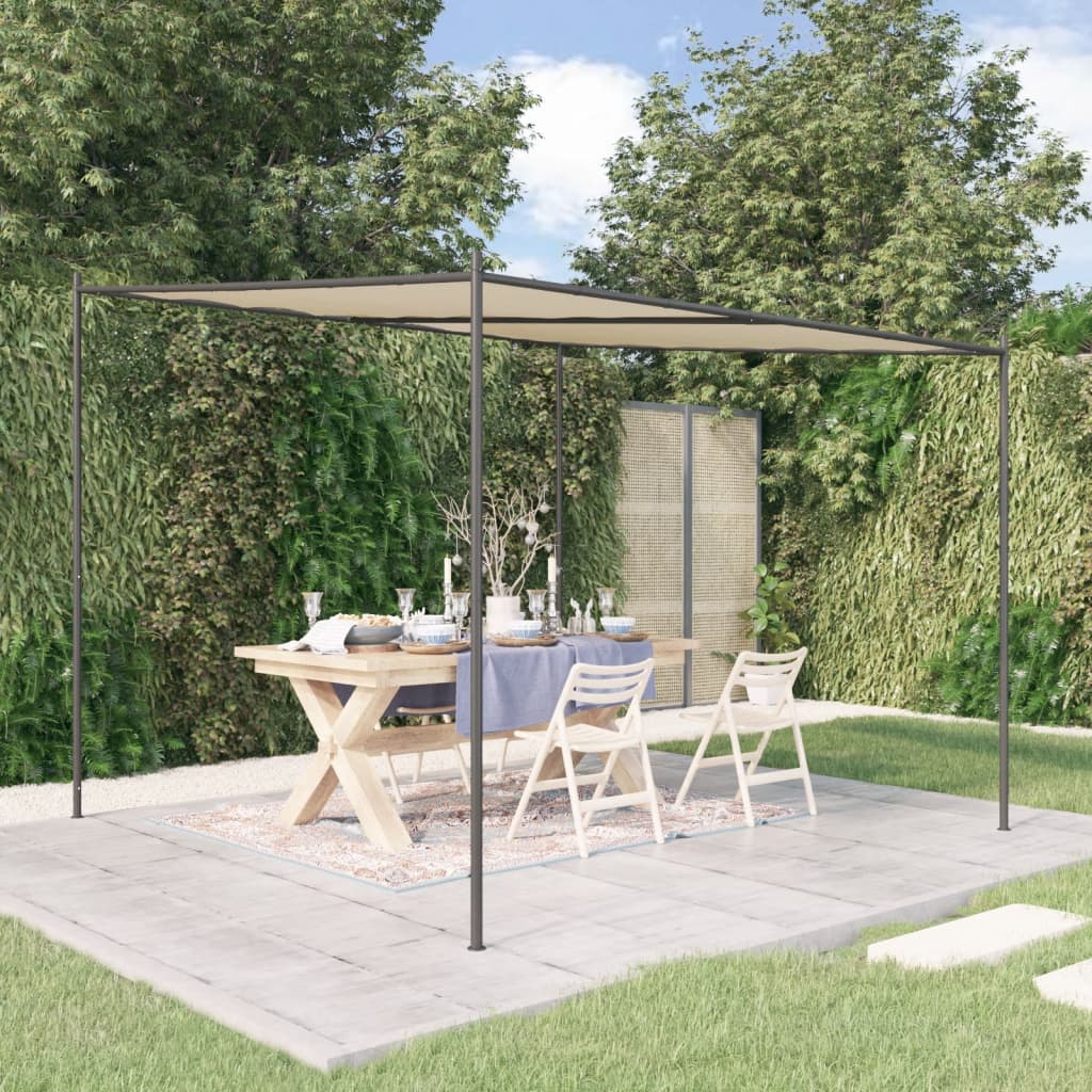 Sjenica bež 3 x 3 m 180 g/m² od tkanine i čelika
