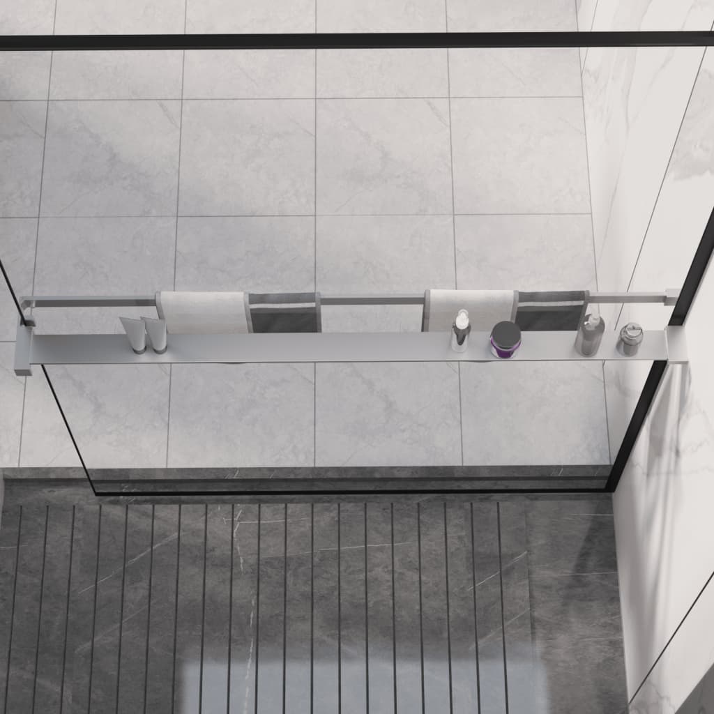 Polica za stijenku tuš-kabine kromirana 115 cm aluminijska