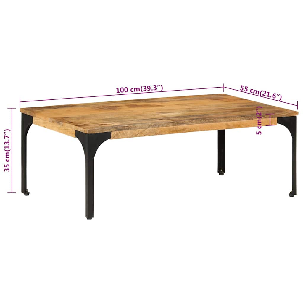 Stolić za kavu 100 x 55 x 35 cm od masivnog drva manga