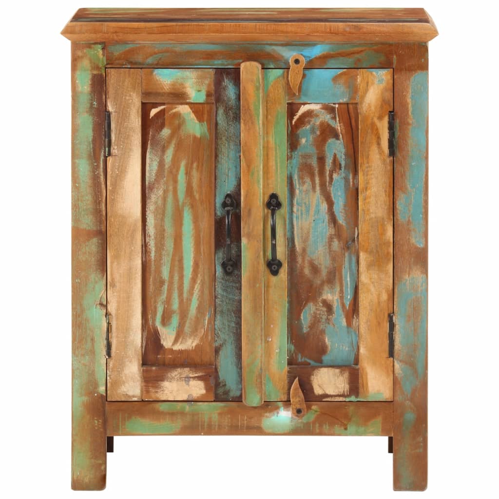 Komoda s 2 vratima 55 x 30 x 70 cm od masivnog obnovljenog drva