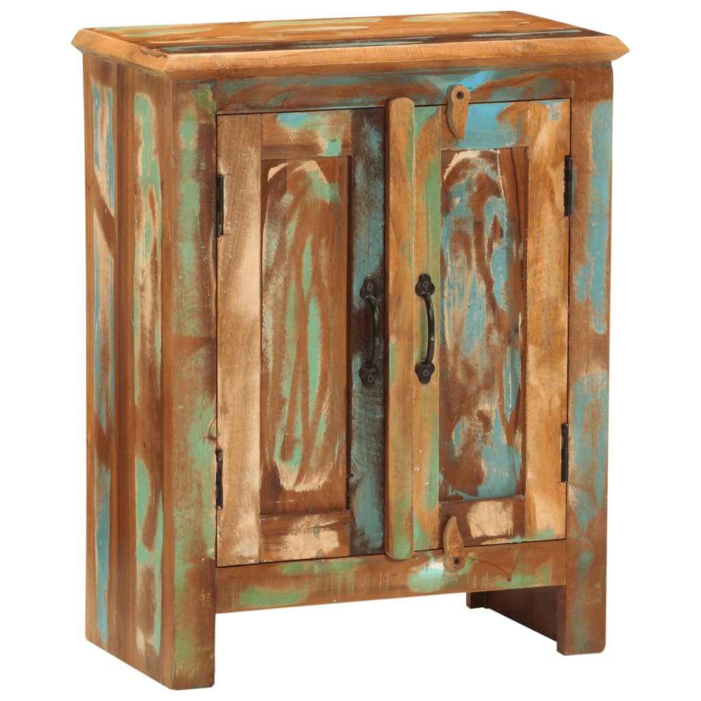 Komoda s 2 vratima 55 x 30 x 70 cm od masivnog obnovljenog drva