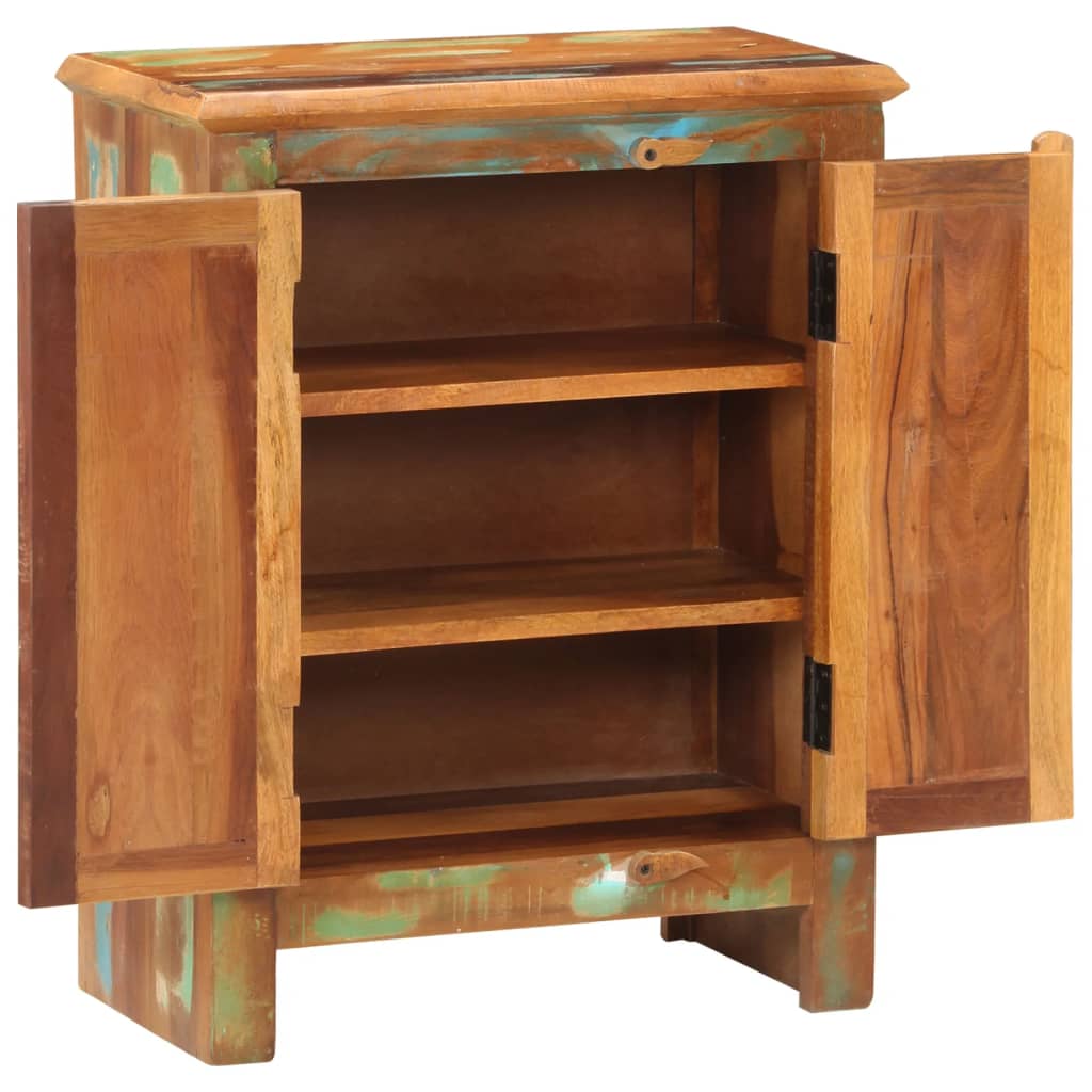 Komoda s 2 vratima 55 x 30 x 70 cm od masivnog obnovljenog drva