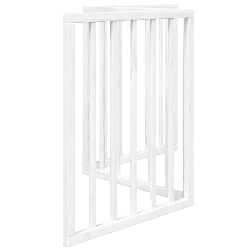 Vrata za pse s 3 panela sklopiva bijela 150 cm od drva topole