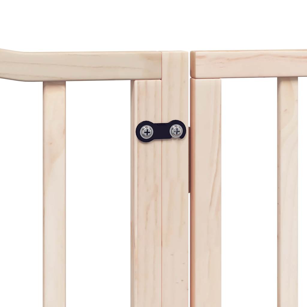 Vrata za pse s vratašcima 4 panela sklopiva 320 cm drvo topole