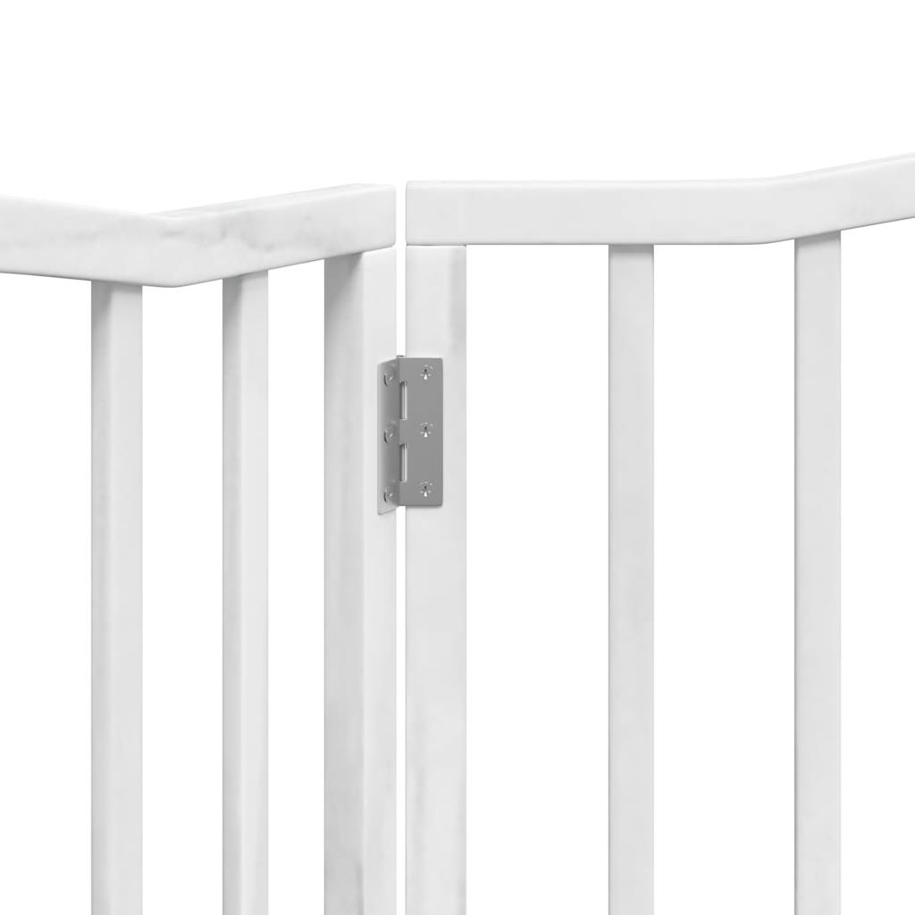 Vrata za pse s 2 panela sklopiva bijela 160 cm od drva topole