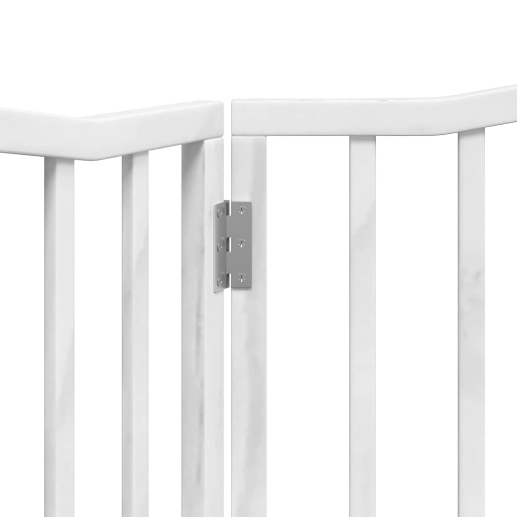 Vrata za pse s 2 panela sklopiva bijela 160 cm od drva topole