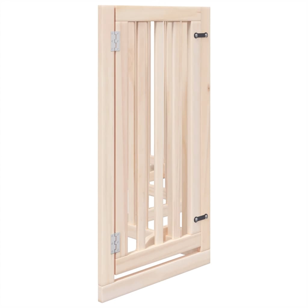 Vrata za pse s vratima sklopiva 6 panela 300 cm drvo topole