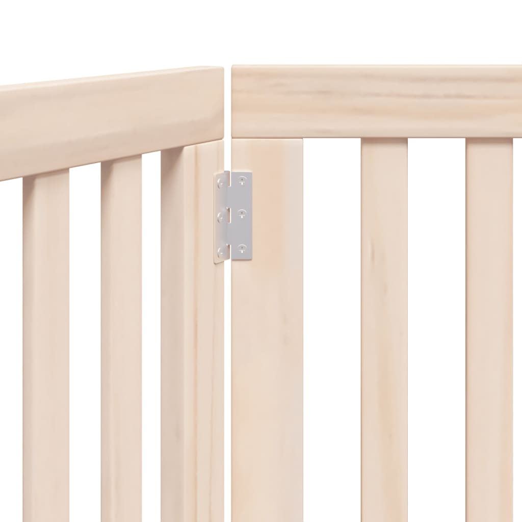 Vrata za pse s 2 panela sklopiva 160 cm od drva topole